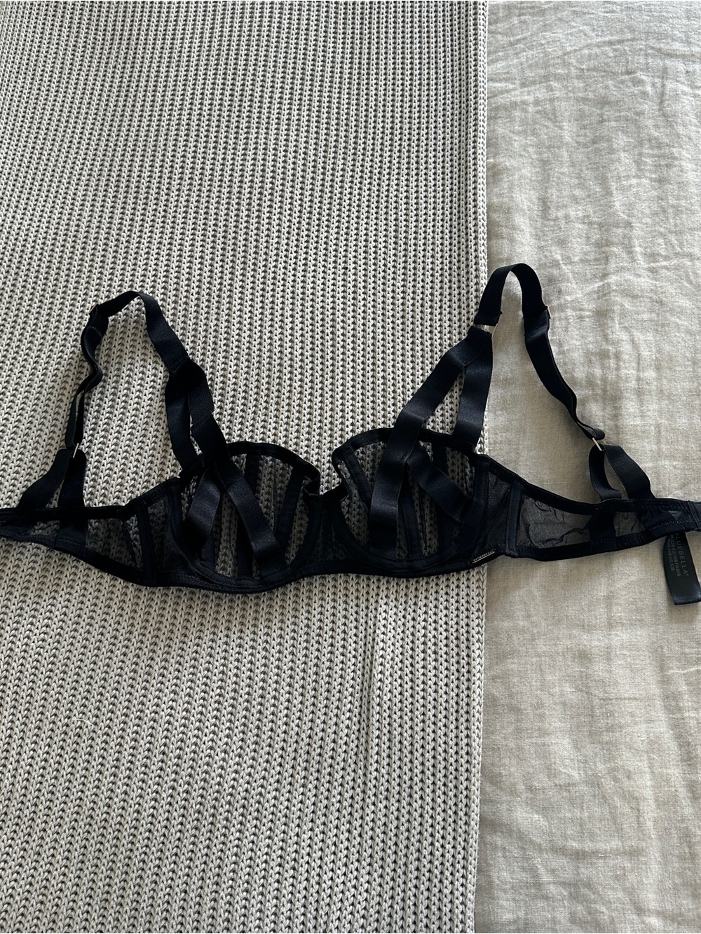 Bluebells Black Karolina Sheer Bra